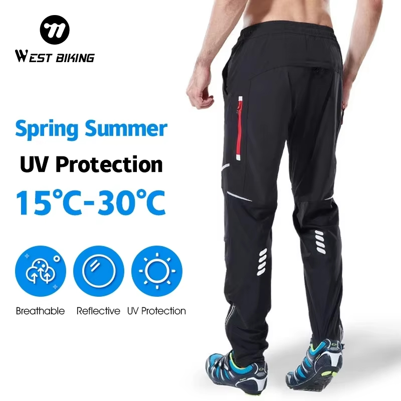 Cycling Commuter Trousers - WEST BIKING กางเกงปั่นจักรยานผู้ชายผู้หญิงระบายอากาศได้น้ำหนักเบาสะท้อนแสงกันลมกันน้ำสำหรับฤดูใบไม้ผลิฤดูร้อนฤดูใบไม้ร่วงกางเกงปั่นจักรยาน