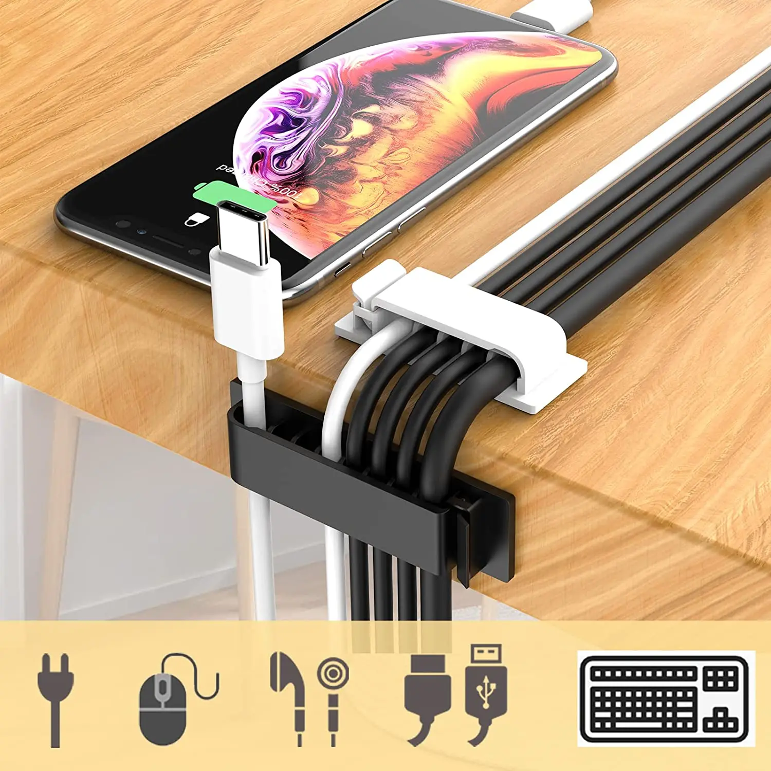 ที่จัดระเบียบสายเคเบิล ที่เก็บ - Cable Lock Flexible บทวิจารณ์และราคา